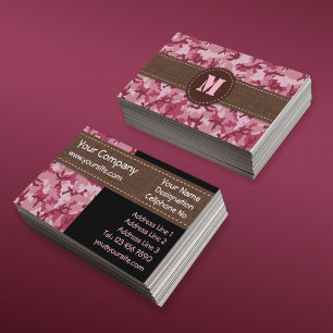Carte De Visite Camouflage rose