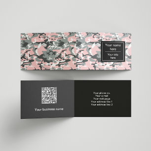 Carte De Visite Camouflage rose et gris, Militaire, Armée