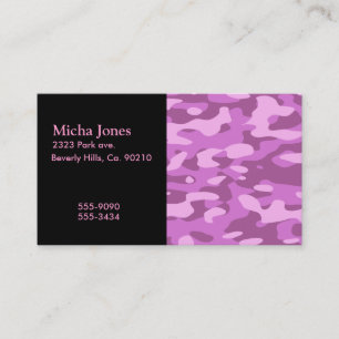 Carte De Visite Camouflage rose Girly