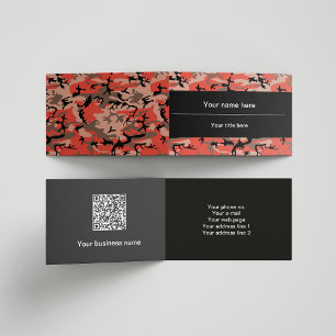 Carte De Visite Camouflage rouge et marron, Militaire, Armée
