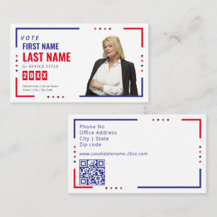 Carte De Visite Campagne électorale de candidat politique personna