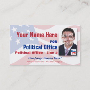 Carte De Visite Campagne électorale politique de Démocrate