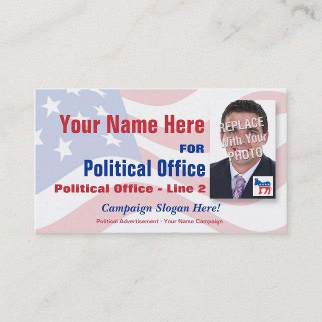 Carte De Visite Campagne électorale politique de Démocrate (Devant)