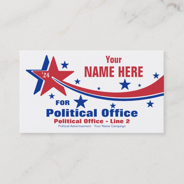 Carte De Visite Campagne électorale politique non partisane (Devant)