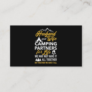 Carte De Visite Camping Mari Et Femme Partenaire À Vie