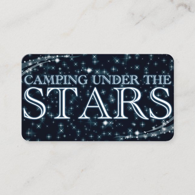 Carte De Visite Camping Under the Stars (Devant)