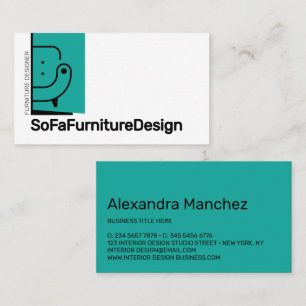 Carte De Visite Canapé Design d'intérieur Architecte Mobilier