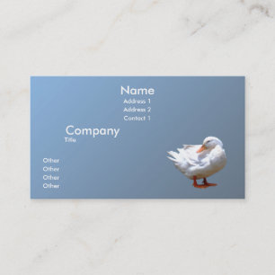 Carte De Visite Canard blanc