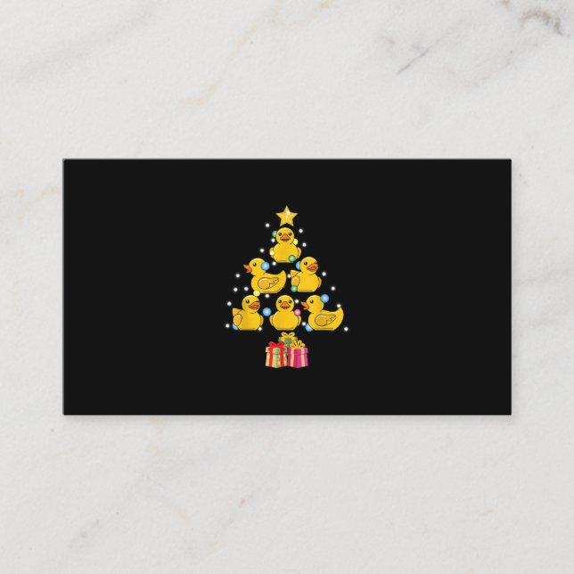 Carte De Visite Canard en caoutchouc Noël Arbre canard canard Noël (Devant)