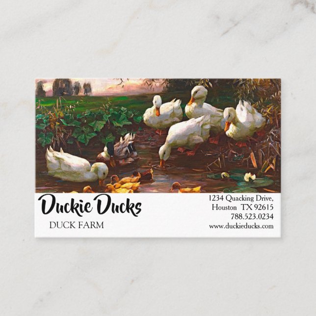 Carte De Visite Canards Drake vintages Et Canards Canards Animaux  (Devant)