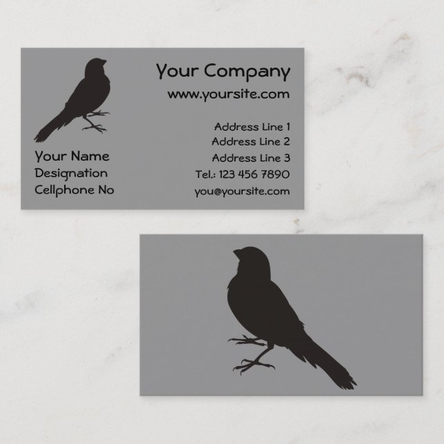 Carte De Visite Canari debout (Devant / Derrière)