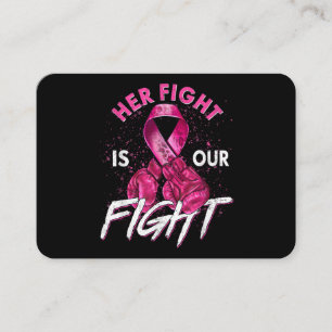 Carte De Visite Cancer du sein Son combat est notre combat Cancer