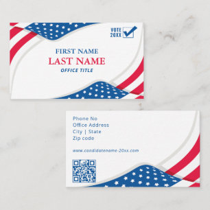 Carte De Visite Candidat à la campagne électorale politique person