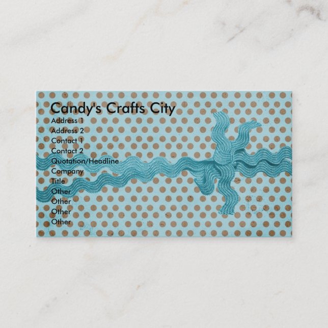 Carte De Visite Candy's Crafts City (Devant)