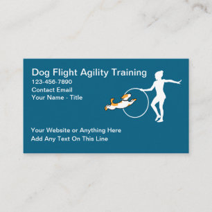 Carte De Visite Canine Agility Chien Services d'entraînement