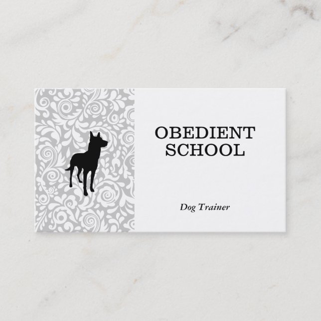 Carte De Visite Canine Dog Training Obedient School (Devant)
