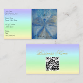 Carte De Visite Canne bleue à code QR