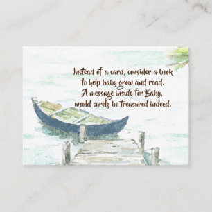 Carte De Visite Canoe Adventure Book for Baby shower Insertion