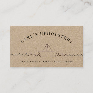 Carte De Visite canot rustique berceau rembourrage bateau location