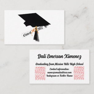 Carte De Visite Cape et Diplôme Remise des diplômes de la promotio