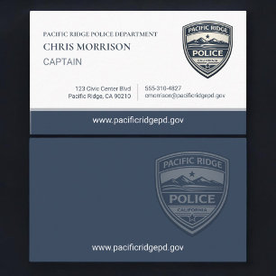 Carte De Visite Capitaine de police