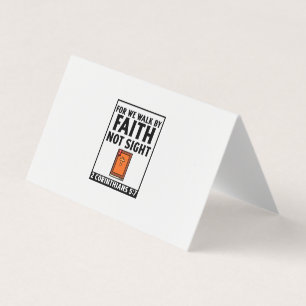 Carte De Visite Car nous marchons par foi chrétienne foi religieus