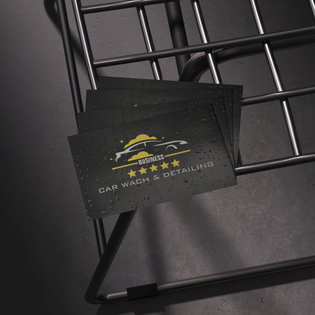 Carte De Visite Car Wach & Auto detailing rofessional Water black (Créateur téléchargé)
