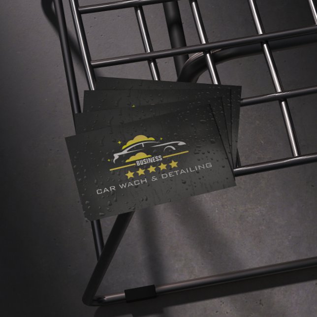 Carte De Visite Car Wach & Auto detailing rofessional Water black (Créateur téléchargé)