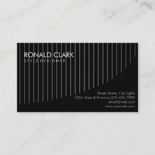 Carte De Visite Carbone Fibre Metal professionnel Black Stried