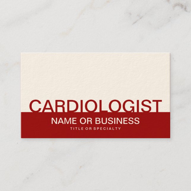 Carte De Visite carDIOLOGUE audacieux (Devant)