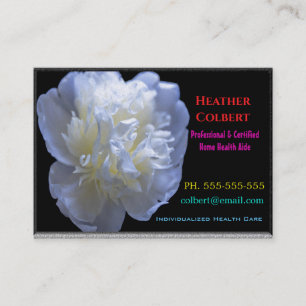 Carte De Visite Caregider Sincere Trust Floral Professionnel