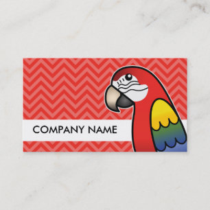 Carte De Visite Caricature à carlet Macaw Parrot Bird