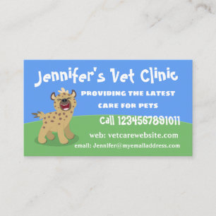 Carte De Visite Caricature amusante hyena riant illustration