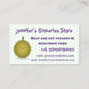 Carte De Visite Caricature de durian joyeux