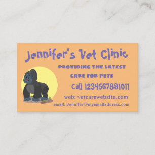 Carte De Visite Caricature de gros gorilles joyeux