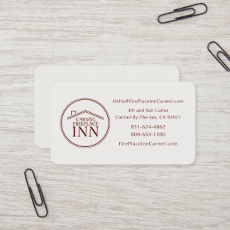 Carte De Visite Carmel FirePlace Inn - Conception sur mesure