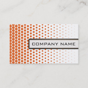 Carte De Visite Carotte Orange Pois Élégant Blanc Moderne