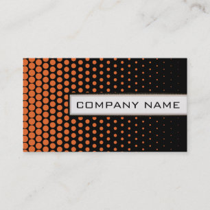 Carte De Visite Carotte Orange Pois Élégant Noir moderne