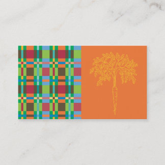 Carte De Visite Carottes Bizcard de plaid