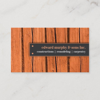 Carte De Visite Carpenter Business Card Template