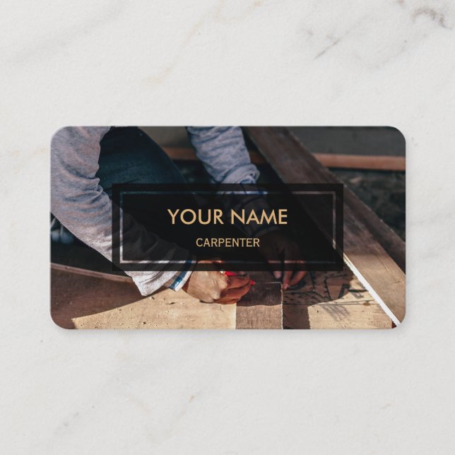 Carte De Visite Carpenter (Elégant superposition photo) (Devant)
