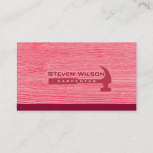 Carte De Visite Carpenter Woodworker Outil professionnel Bois