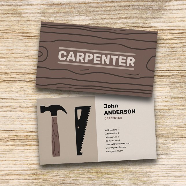 Carte De Visite Carpentier (Carpenter Business Card)