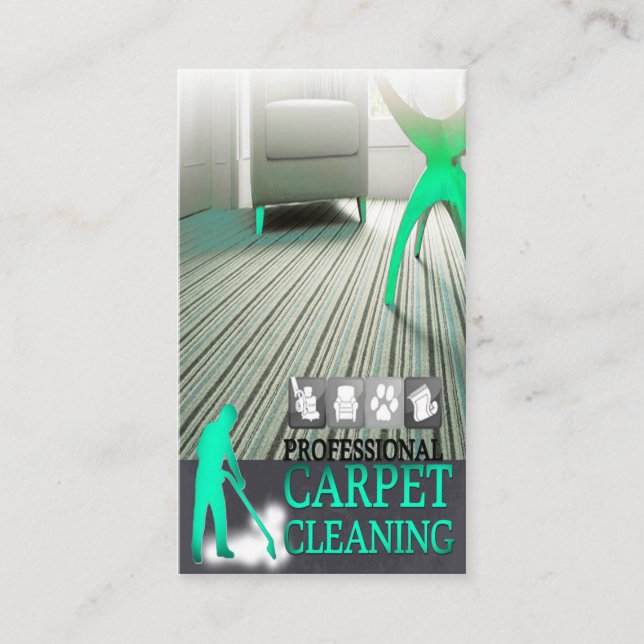 Carte De Visite Carpet Cleaning Service Business Card (Devant)