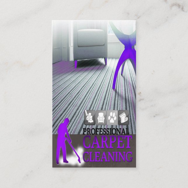 Carte De Visite Carpet Cleaning Service Business Card (Devant)