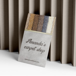 Carte De Visite Carpette / Tapis Magasin Elegant Gris Card