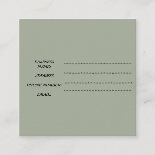 carte de visite carré (Devant)