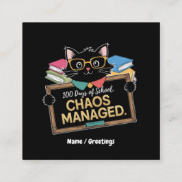 Carte De Visite Carré 100 Jours d'école Comment ce professeur amusant a 