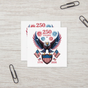 Carte De Visite Carré 250e anniversaire 250 ans États-Unis 1776
