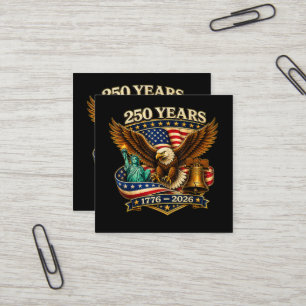 Carte De Visite Carré 250e anniversaire d'Amérique,usa 250e anniversaire